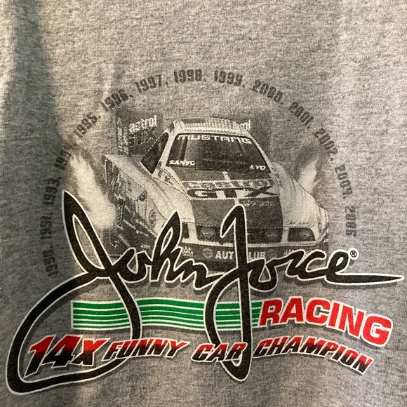 John Force 14x funny car championship T shirt on the anvil tag (dated 2008)sim - Picture 2 of 16
